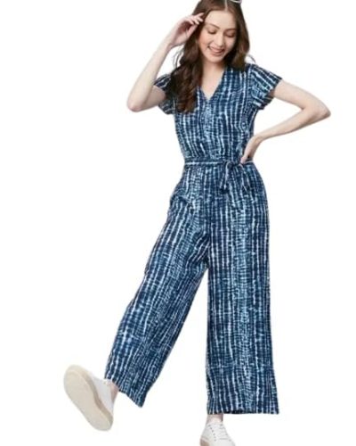 Rayon Printed Jumpsuit for Women