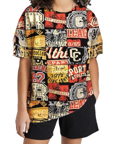 Wide Fit Half Sleeves Cotton Round Neck T-Shirt for Womens