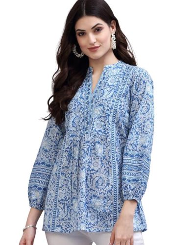 Women's Floral Printed Cotton Top